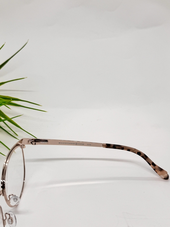 Max Studio 167M  Black/Gold Round Eyeglass Frame - Women/W54_17-140/NWT main image 3